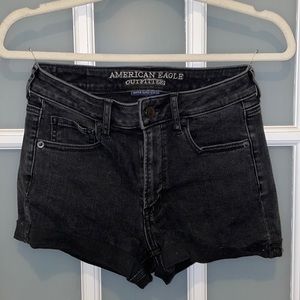 American Eagle Outfitters: Super Super Stretch Black Jean Shorts - Size 4